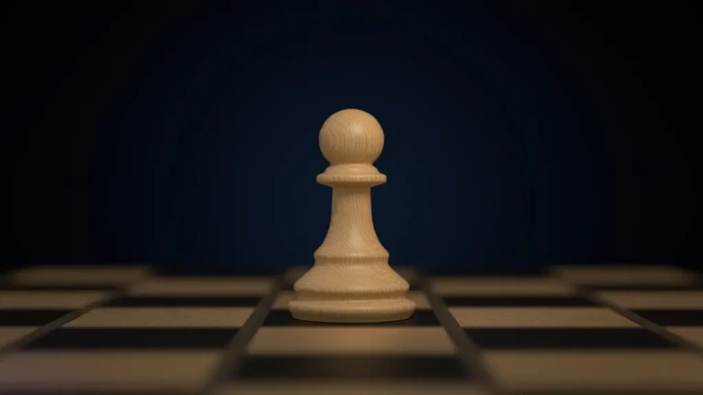 Chess pawn illustrating en passant in chess